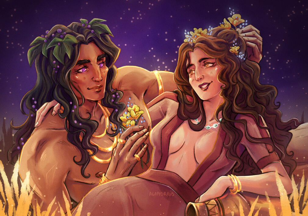 FULLY RENDERED HALF BODY ( 2 CHARACTERS + BACKGROUND )