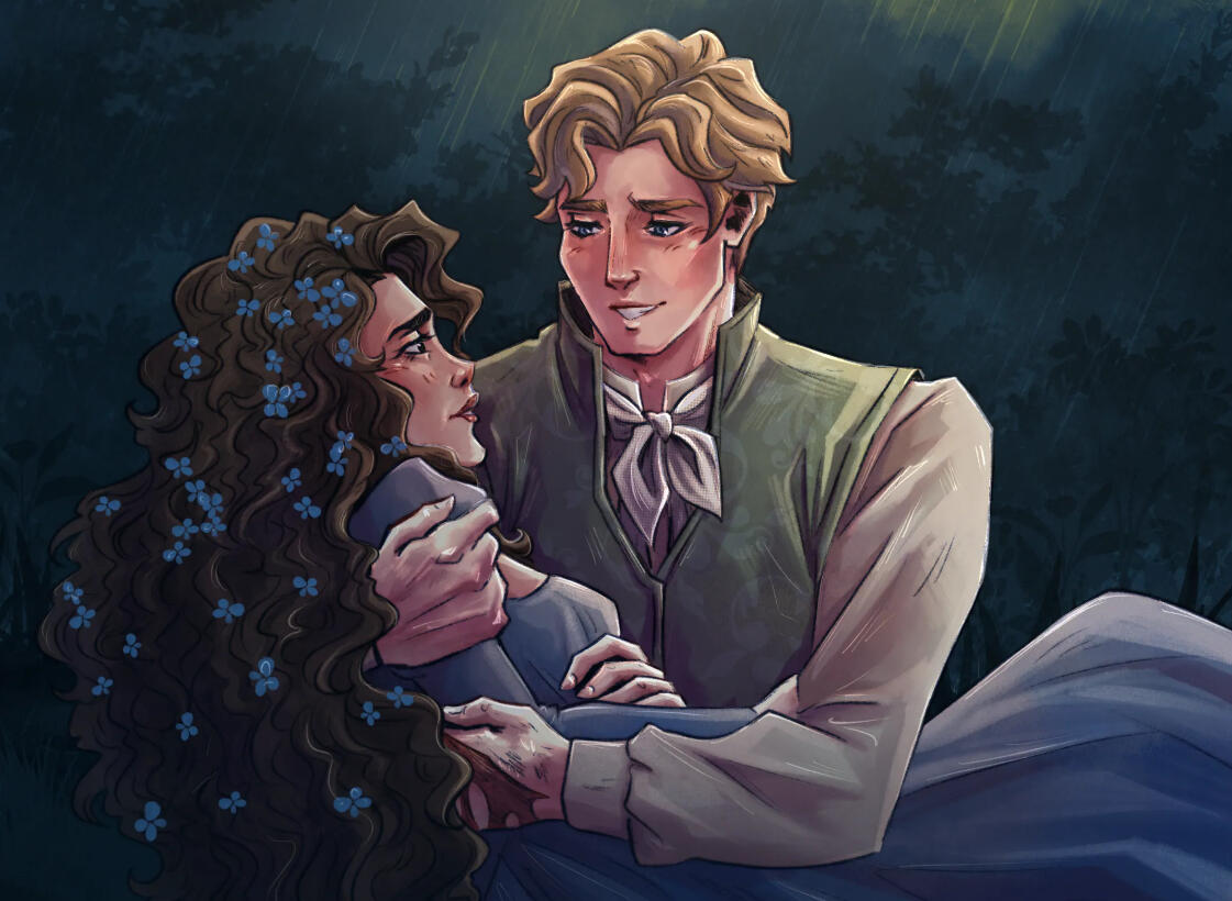 FULLY RENDERED BUST ( 2 CHARACTERS + BACKGROUND )